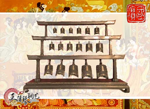 山東客戶定制17件古編鐘，迎賓編鐘古樂(lè)