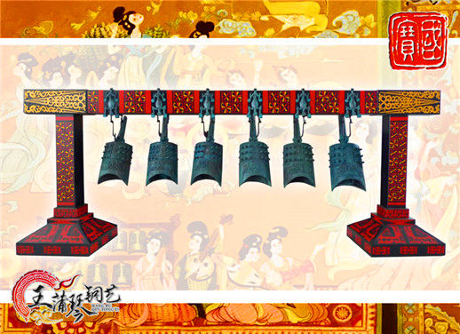 6件套仿古編鐘，小型特色樂器，民樂混音配套